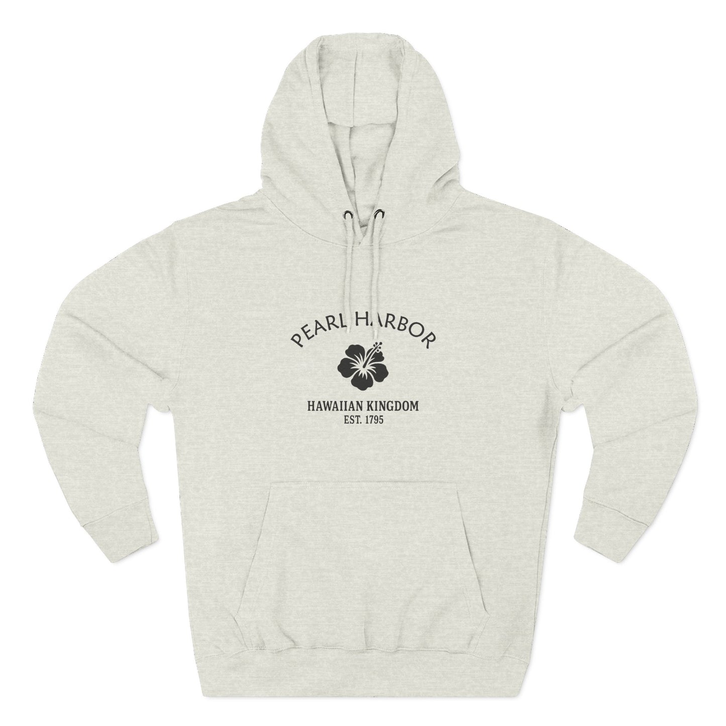 Pearl Harbor Hawaii Vintage Retro Unisex Heavy Cotton Hoodie - Black Logo