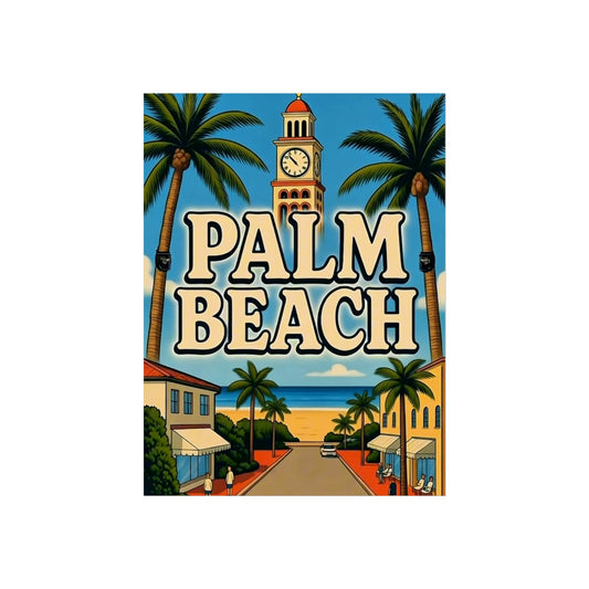 Palm Beach Florida Vintage Retro Giclée Print Art Series Poster