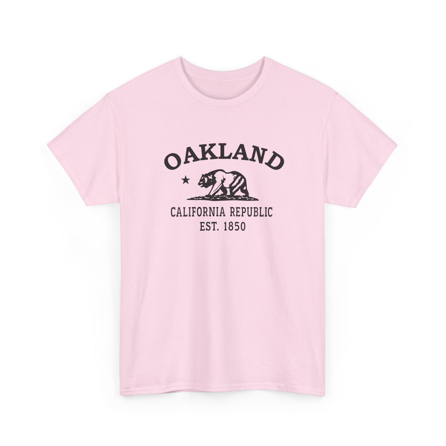 Oakland California Vintage Retro Unisex Heavy Cotton Tee - Black Logo