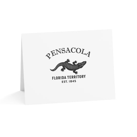 Pensacola Florida Vintage Retro Thank You Card Set - Black Logo