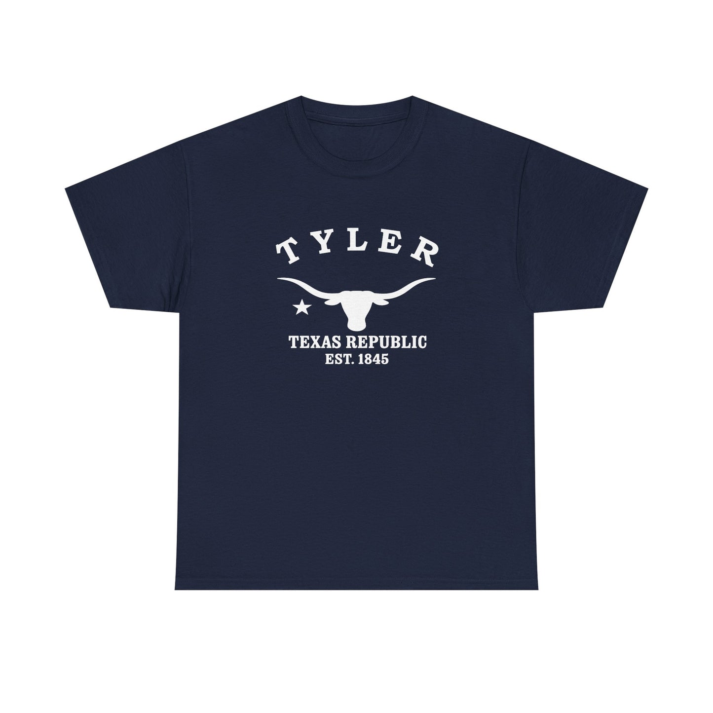 Tyler Texas Vintage Retro Unisex Heavy Cotton Tee - White Logo