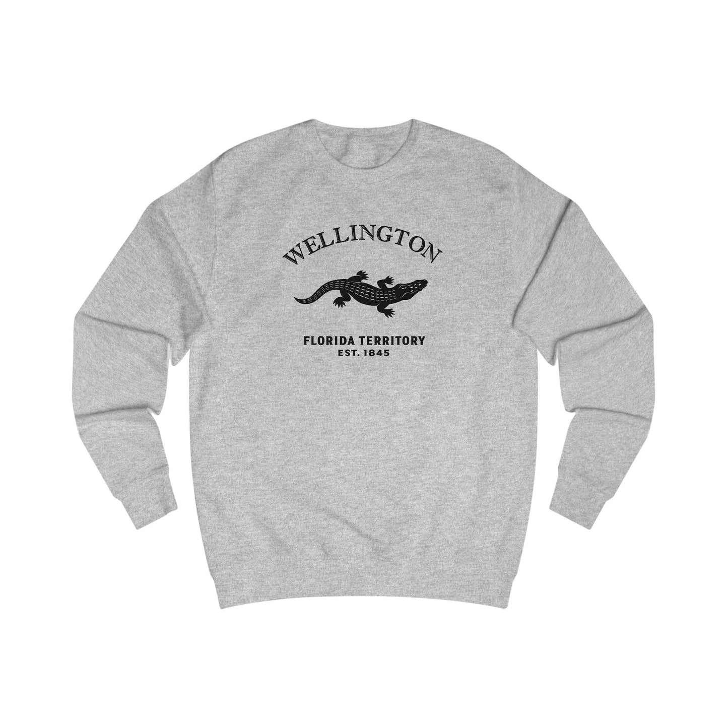 Wellington Florida Vintage Retro Crewneck Sweatshirt — Black Logo