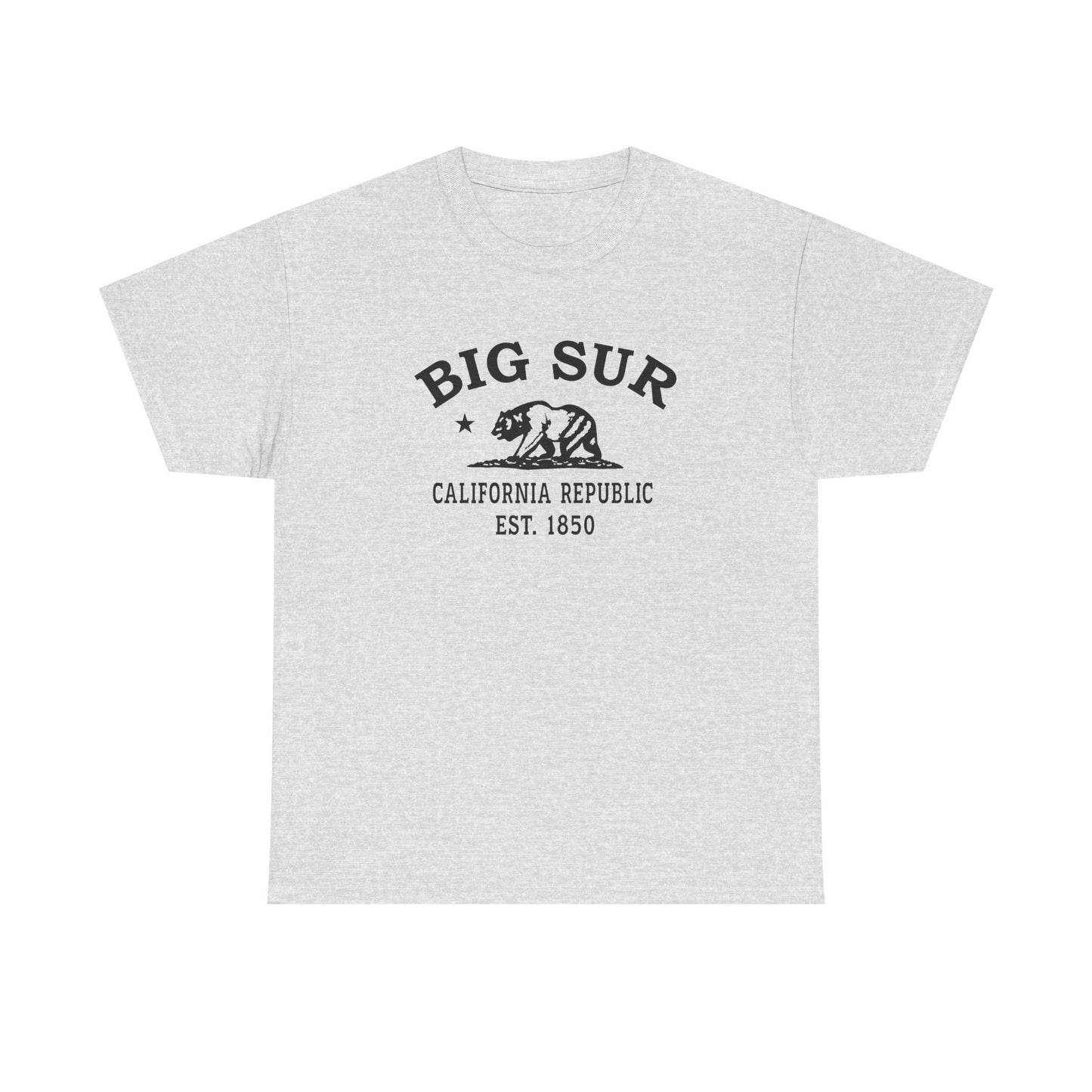 Big Sur California Vintage Retro Unisex Heavy Cotton Tee - Black Logo
