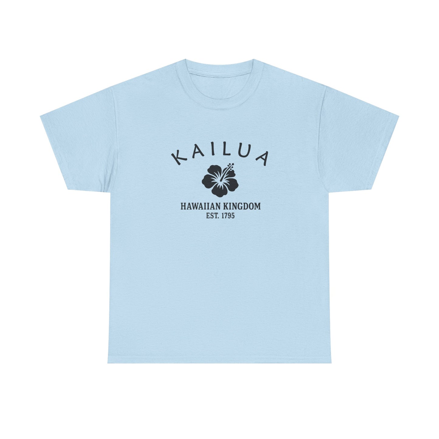 Kailua Hawaii Vintage Retro Unisex Heavy Cotton Tee - Black Logo