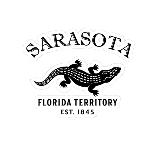 Sarasota Florida Vintage Retro Vinyl Sticker - Black Logo