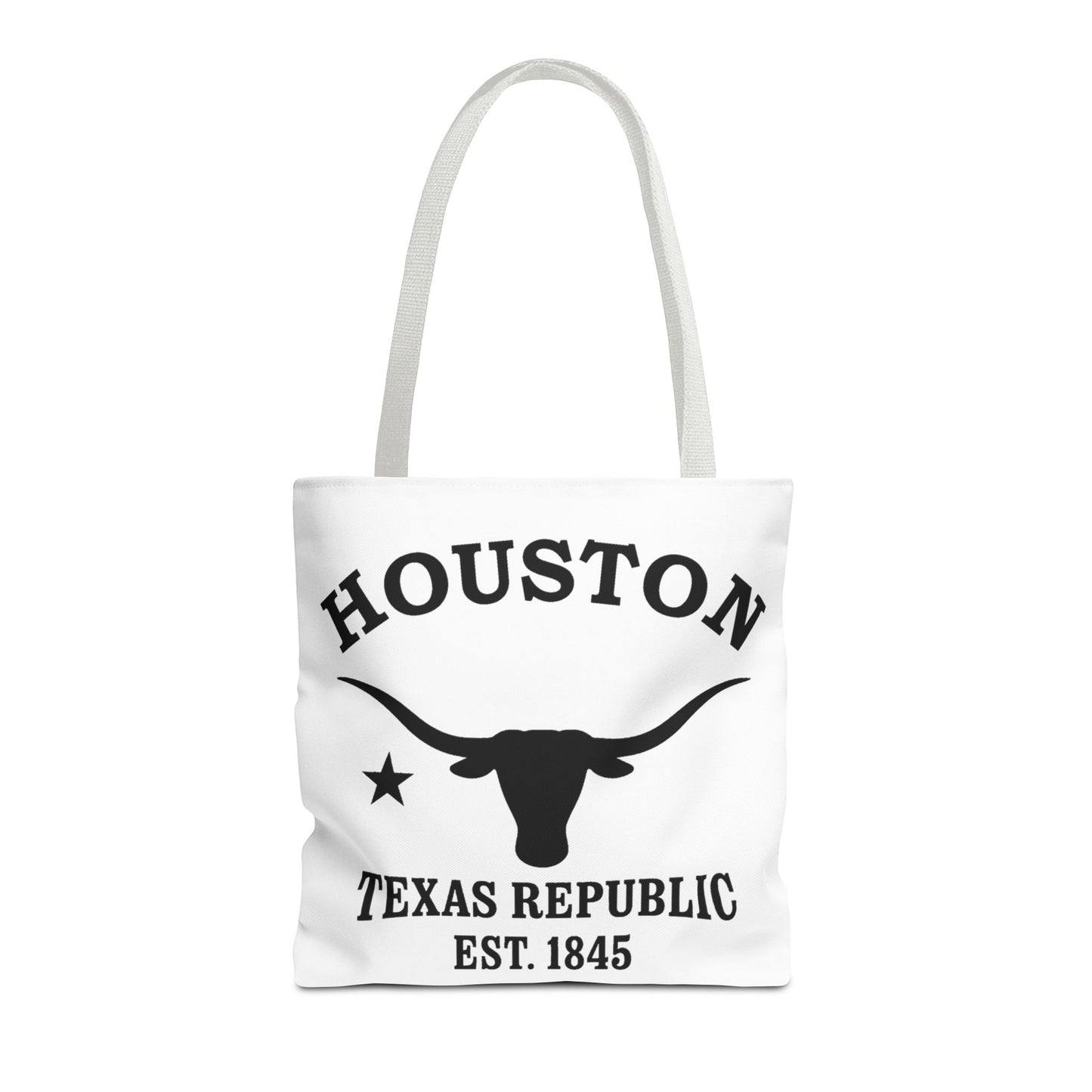 Houston Texas Vintage Retro Light Canvas Tote - Black Logo