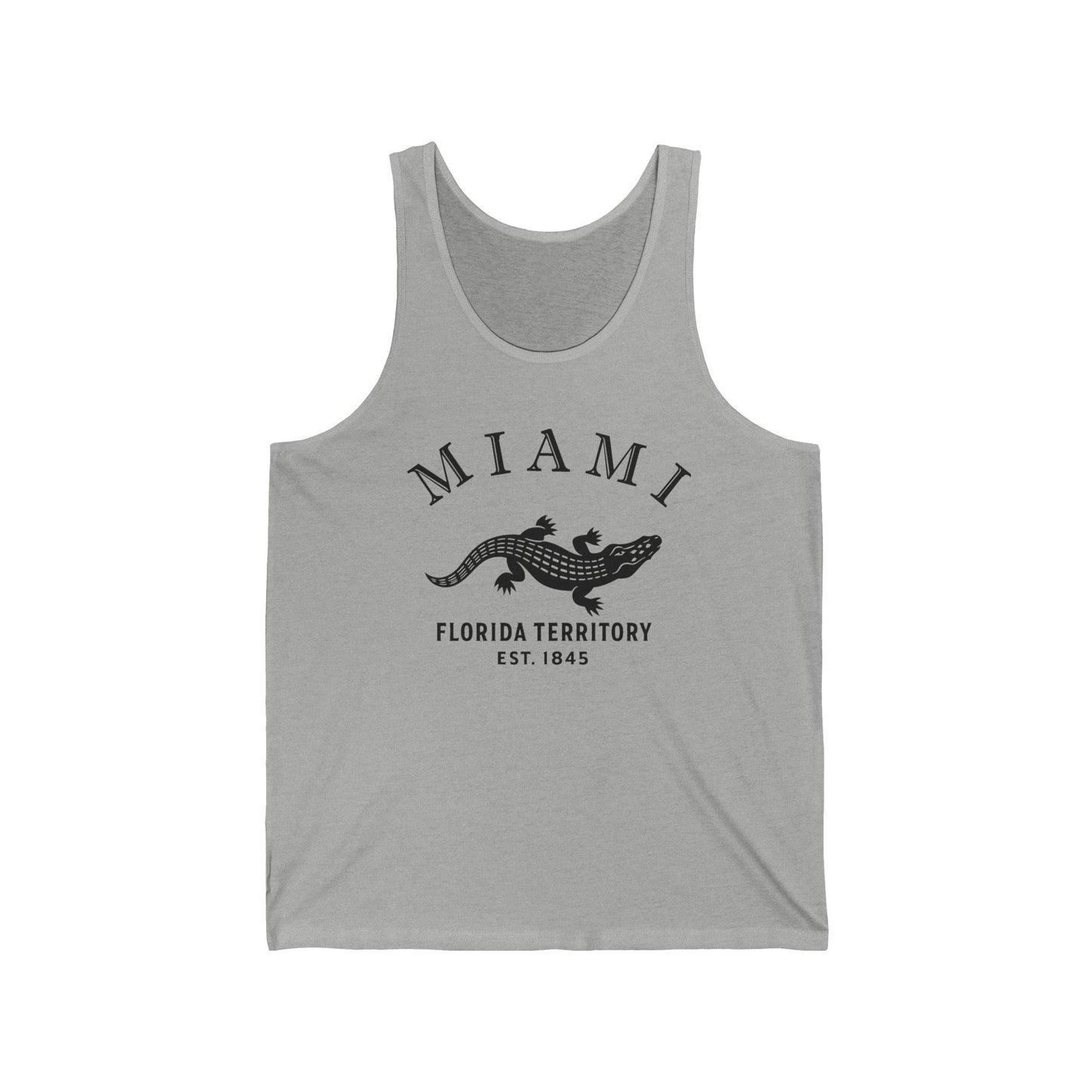 Miami Florida Vintage Retro Unisex Cotton Jersey Tank Top - Black Logo