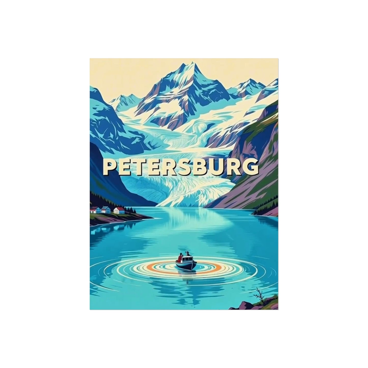 Petersburg Alaska Vintage Retro Giclée Print Art Series Poster