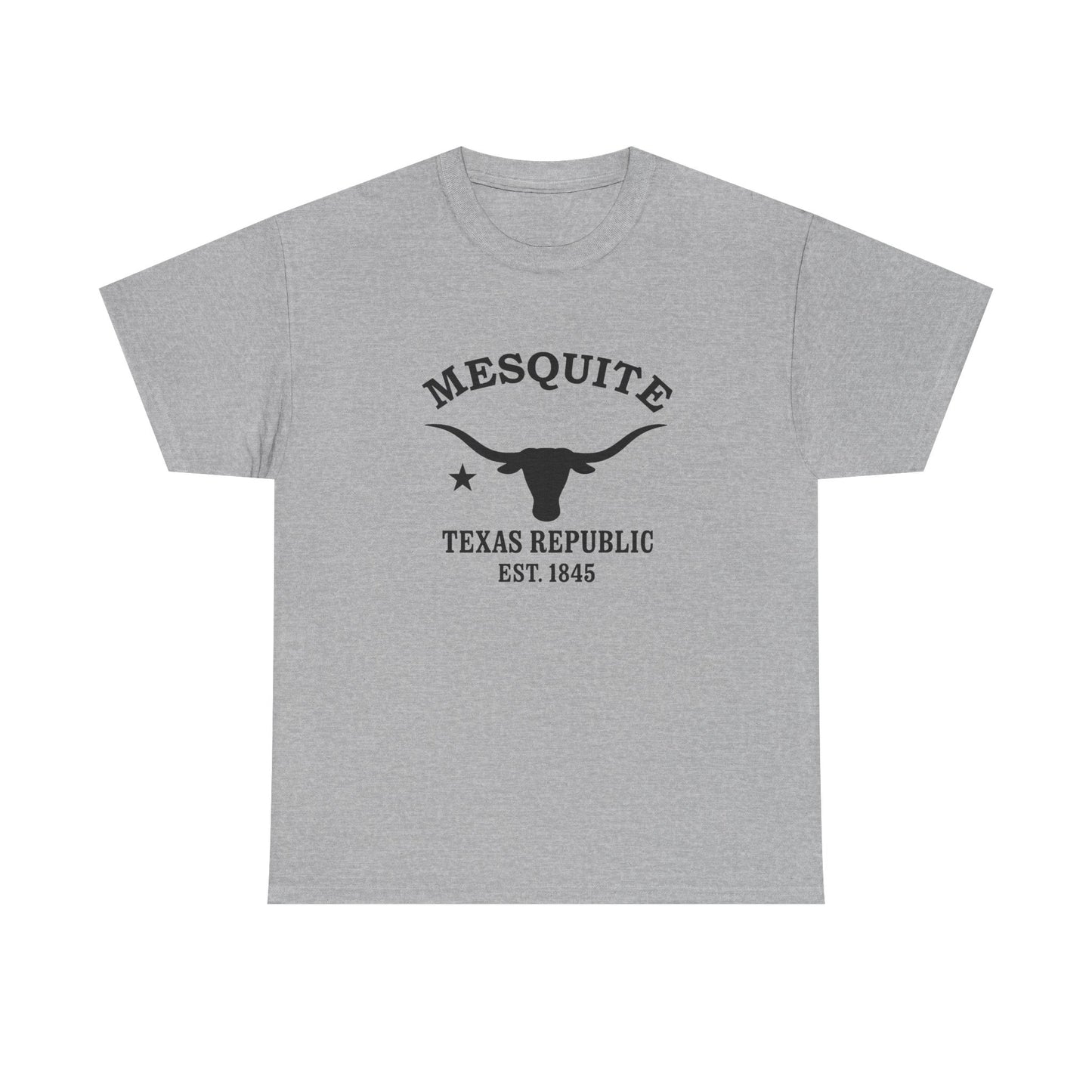 Mesquite Texas Vintage Retro Unisex Heavy Cotton Tee - Black Logo