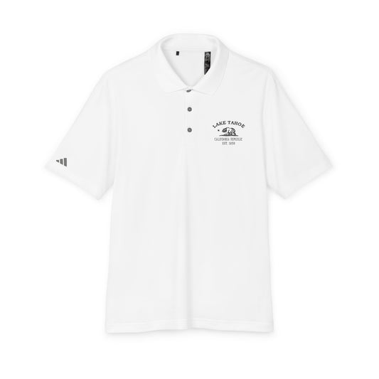 Lake Tahoe California Vintage Retro Embroidered Performance Polo Shirt - Black Logo