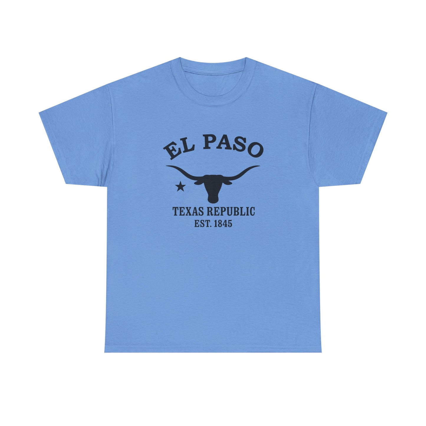 El Paso Texas Vintage Retro Unisex Heavy Cotton Tee - Black Logo