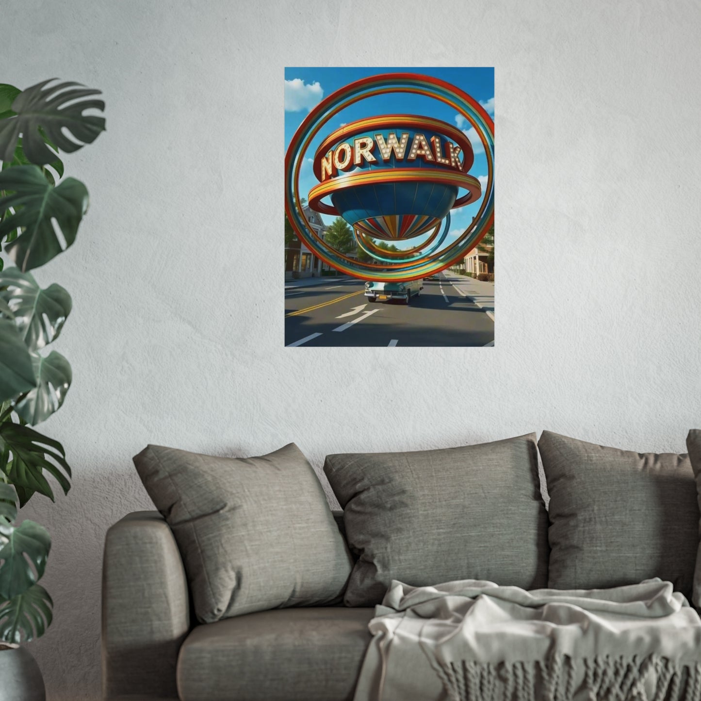 Norwalk Connecticut Vintage Retro Giclée Print Art Series Poster
