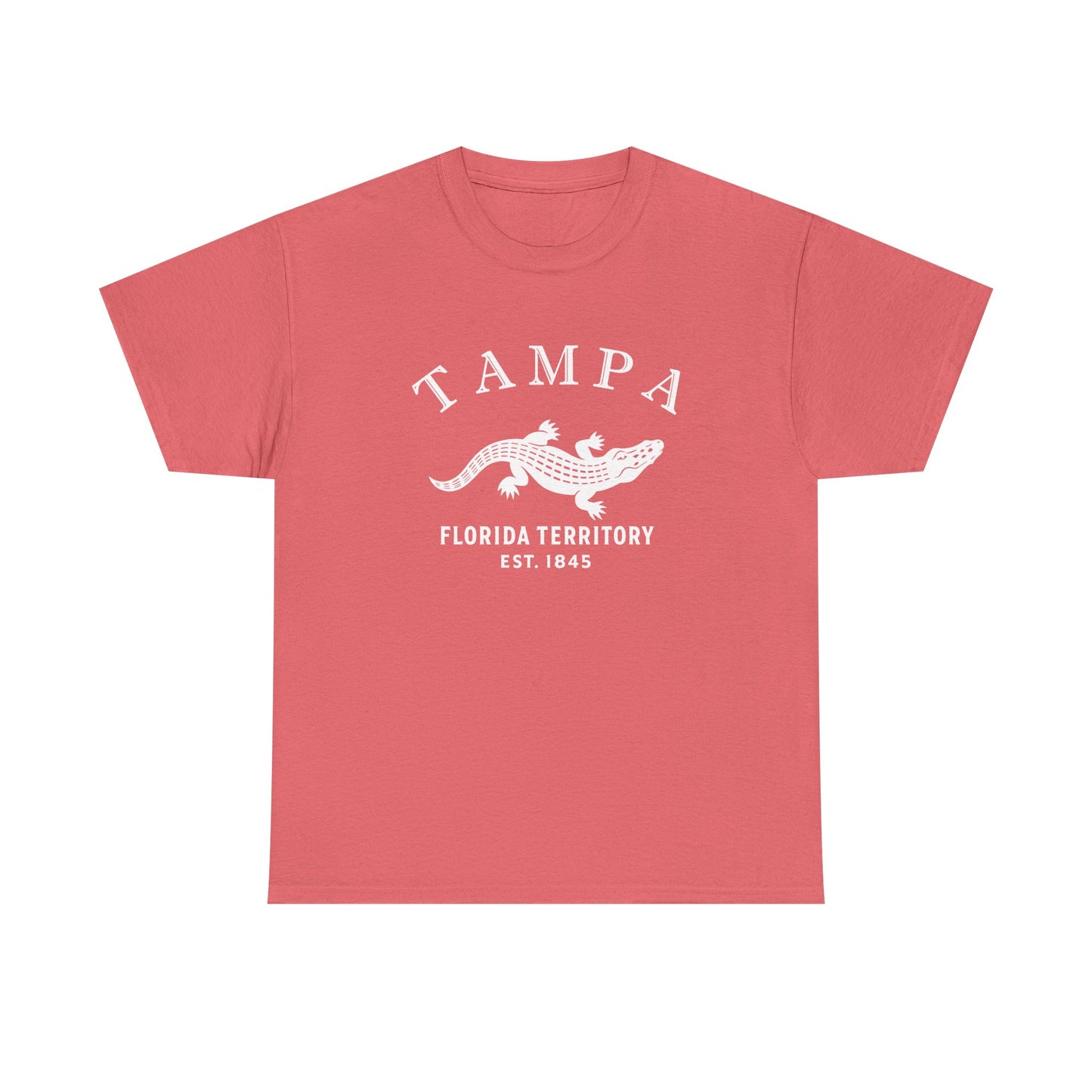 Tampa Florida Vintage Retro Unisex Heavy Cotton Tee - White Logo