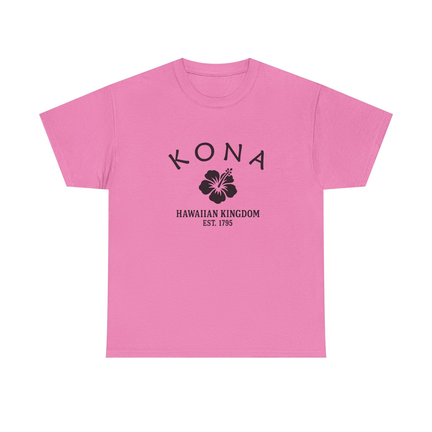Kona Hawaii Vintage Retro Unisex Heavy Cotton Tee - Black Logo
