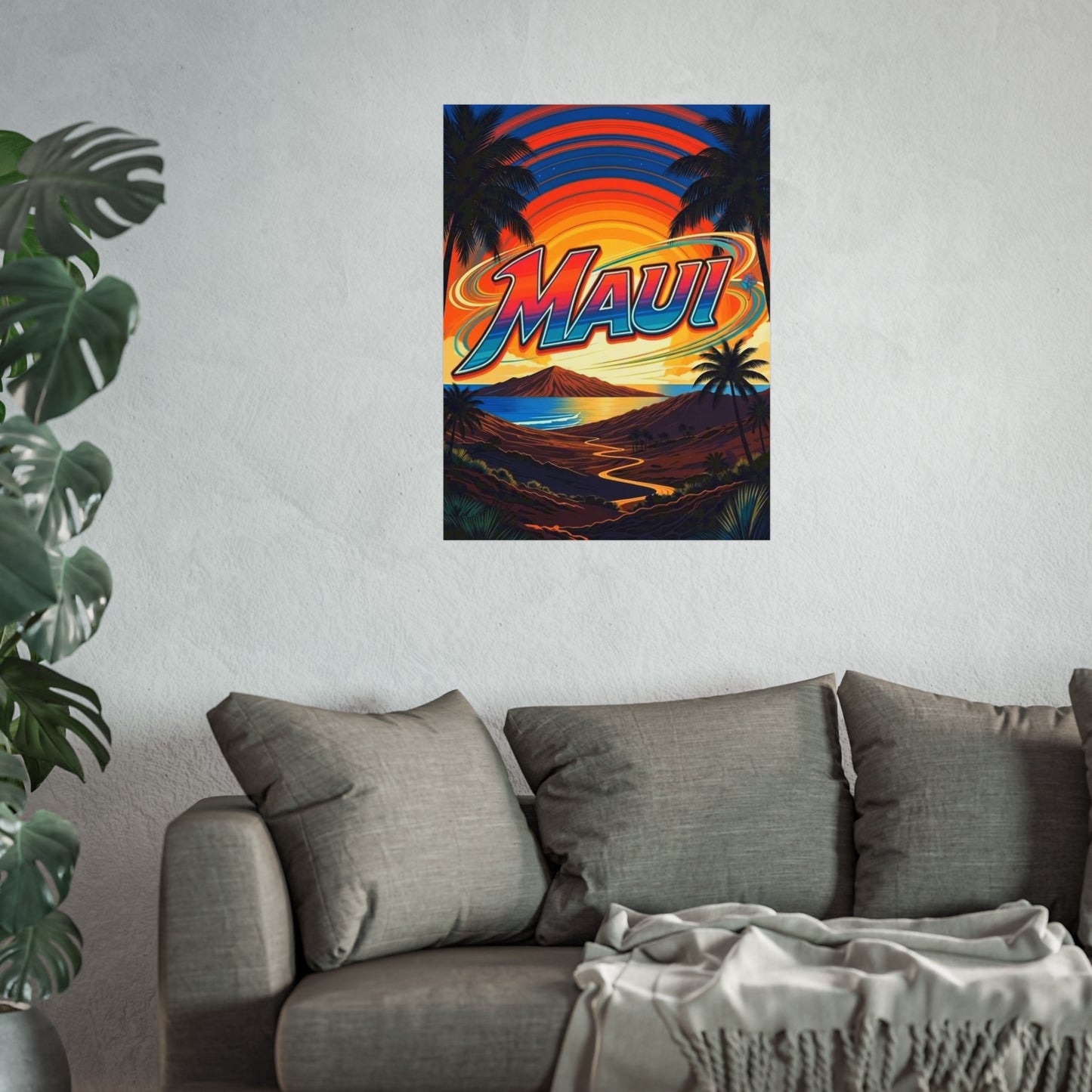 Maui Hawaii Vintage Retro Giclée Print Art Series Poster