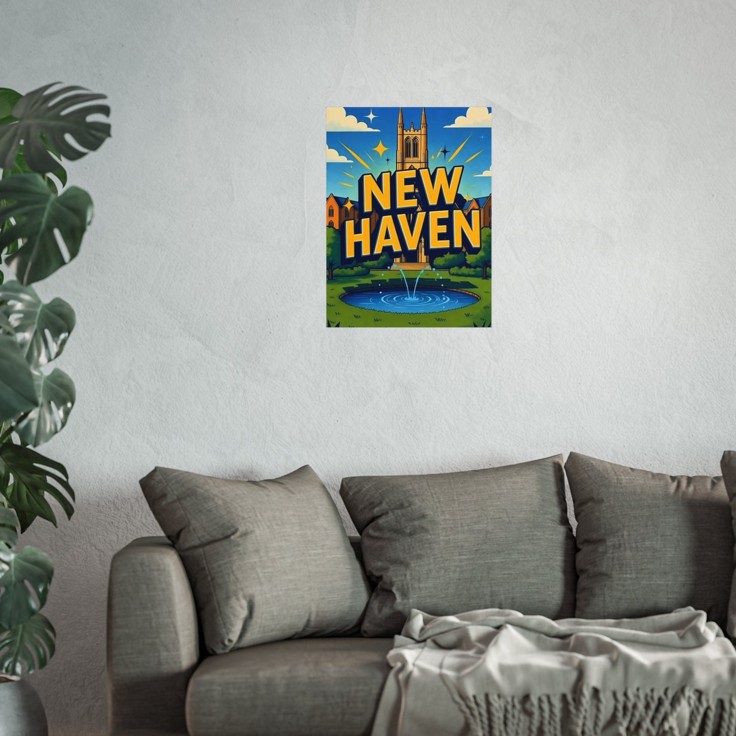 New Haven Connecticut Vintage Retro Giclée Print Art Series Poster