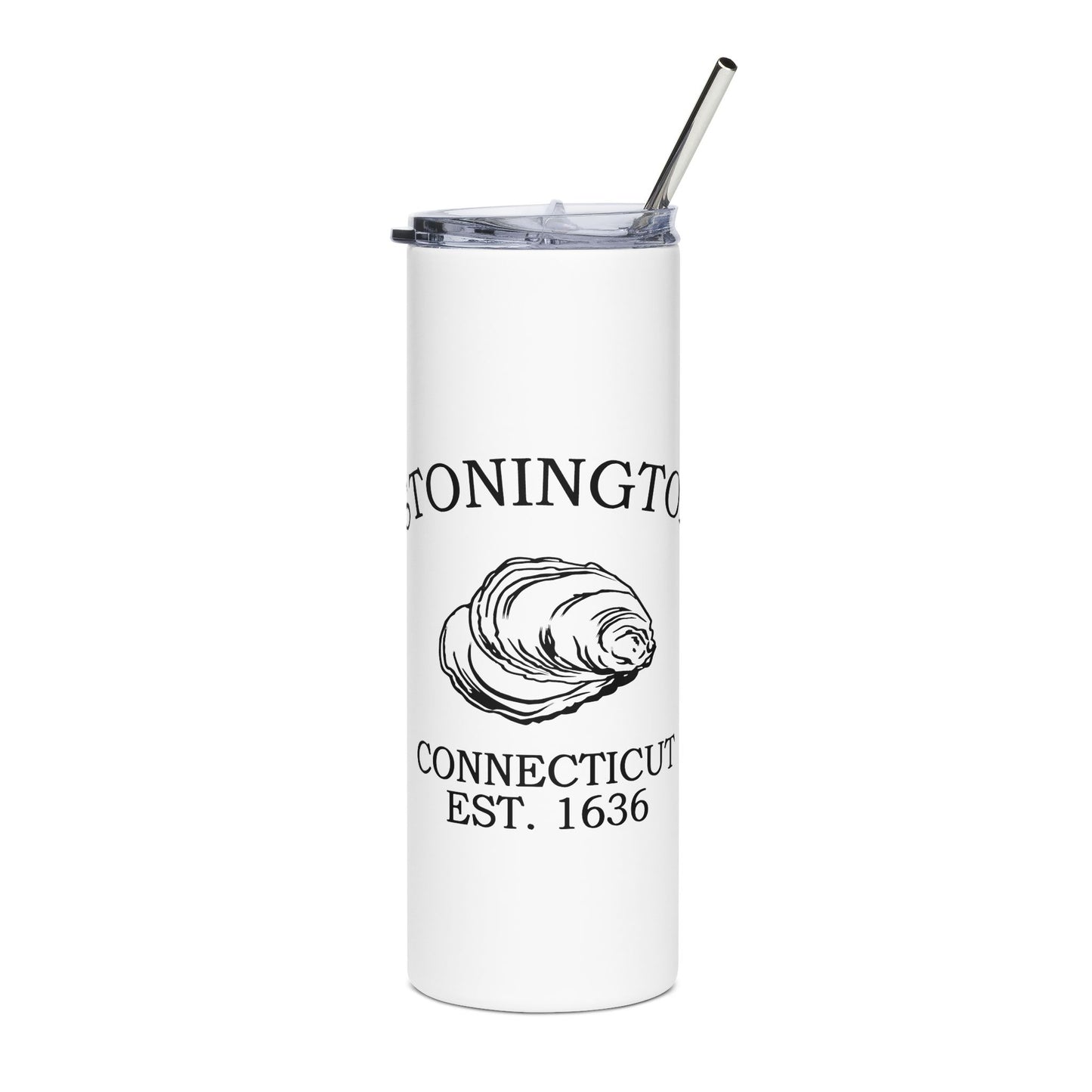 Stonington Connecticut Vintage Retro 20oz Stainless Tumbler - Black Logo