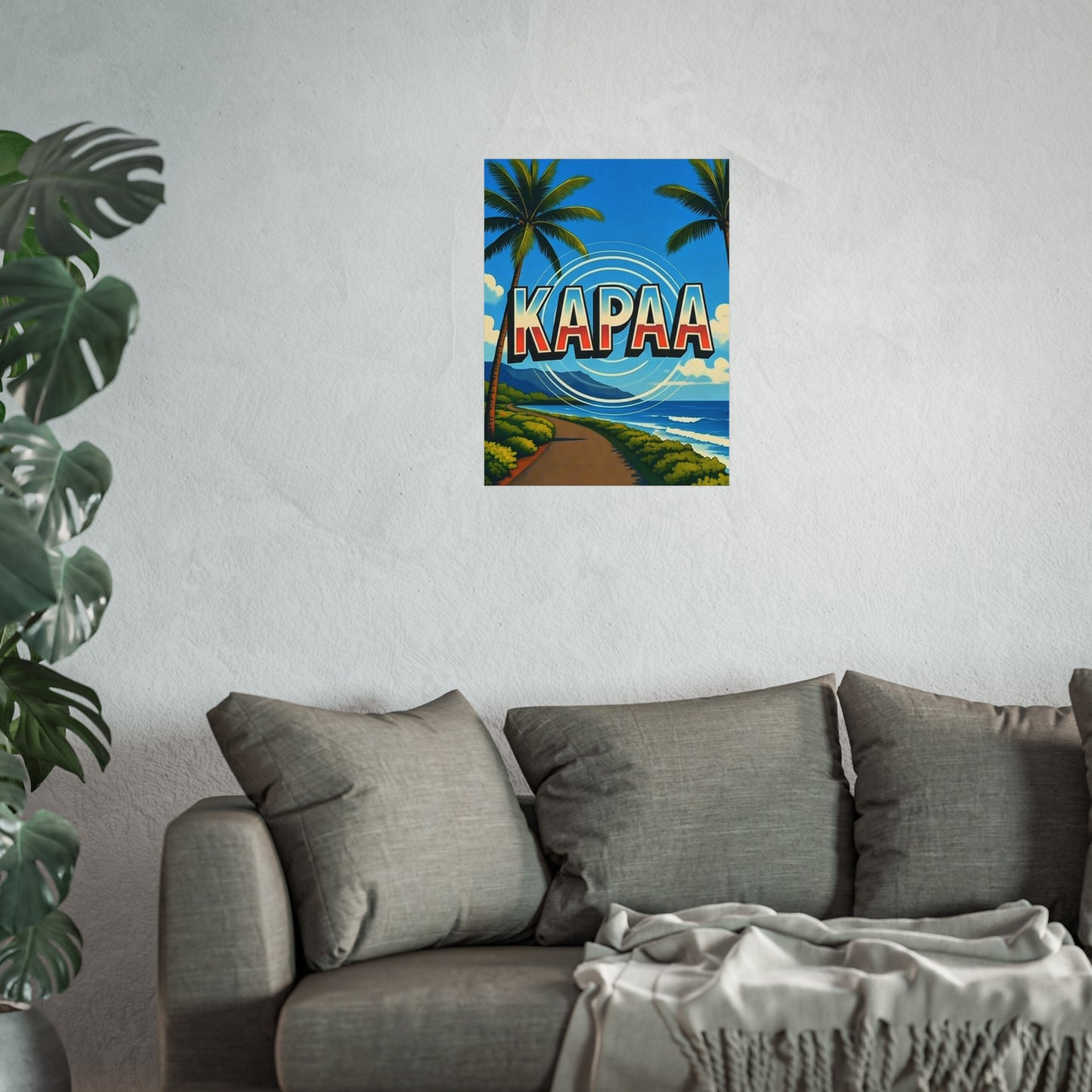 Kapaa Hawaii Vintage Retro Giclée Print Art Series Poster