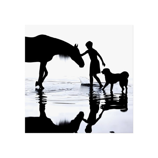 Hand on the Mane - Tide & Light Series Giclée Unframed Poster