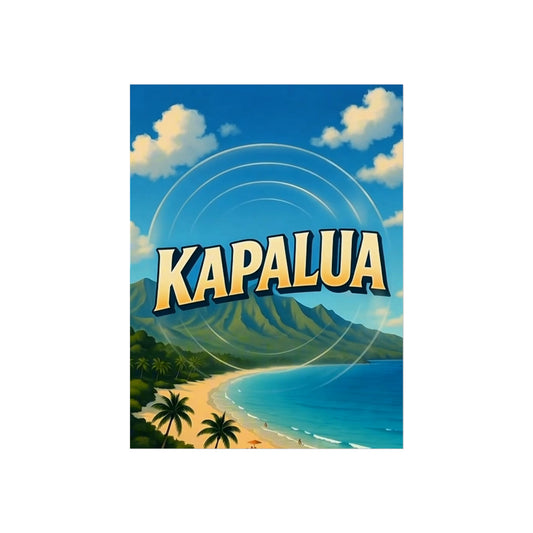 Kapalua Hawaii Vintage Style Giclée Print Art Series Poster, 24" x 32" (Vertical)