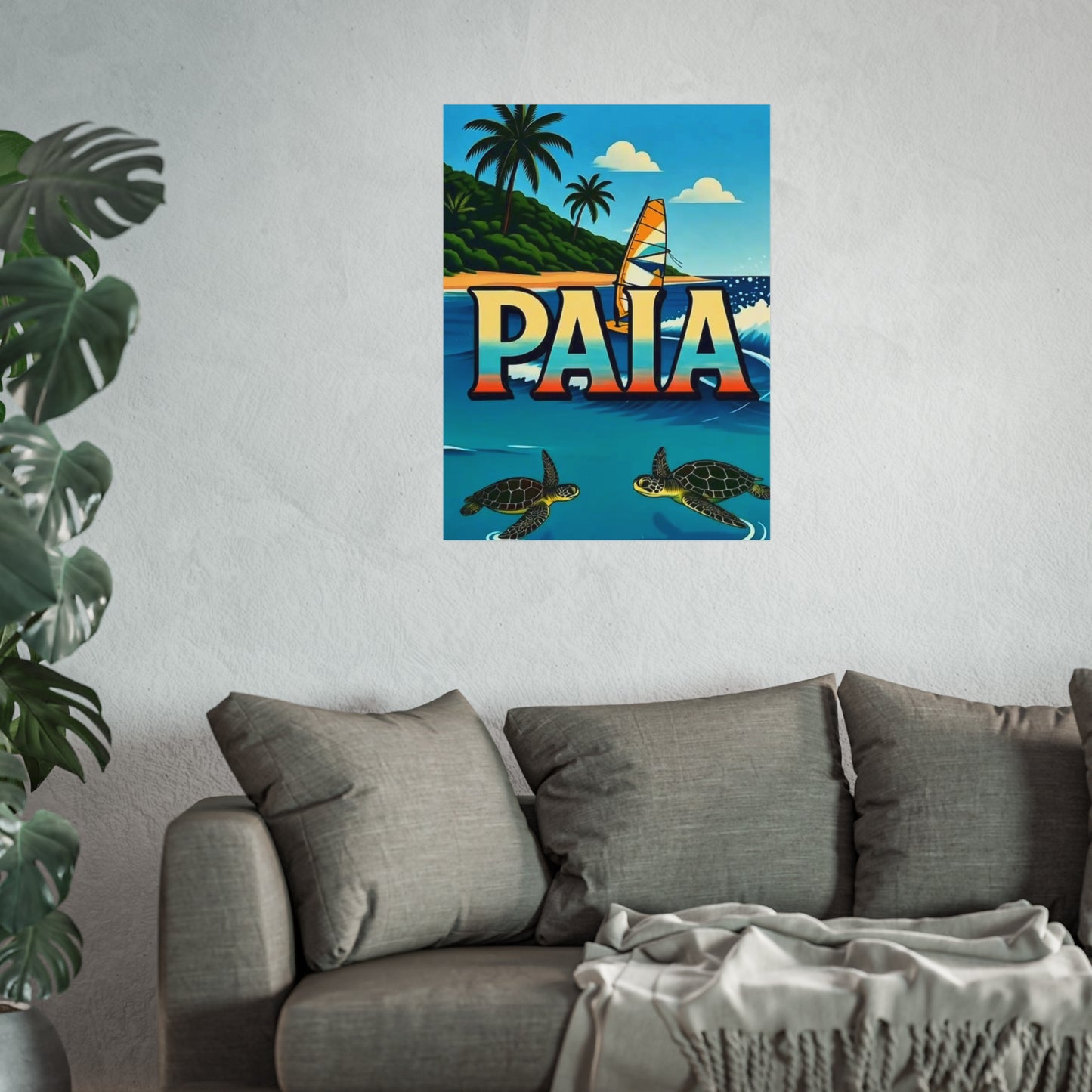 Paia Hawaii Vintage Retro Giclée Print Art Series Poster