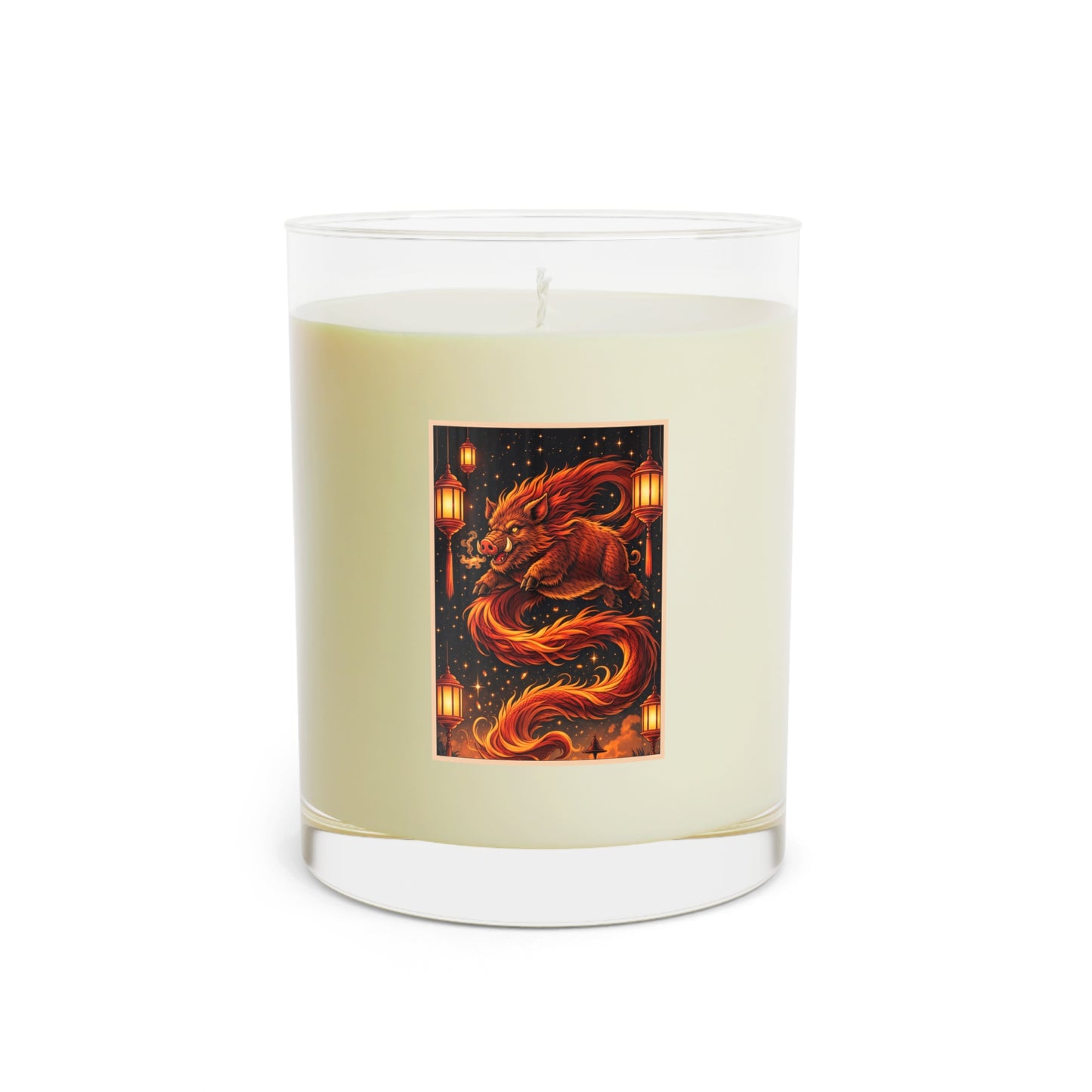 Zodiac Year of the Pig (2019+) Vintage Retro Scented Candle - Combo Logo