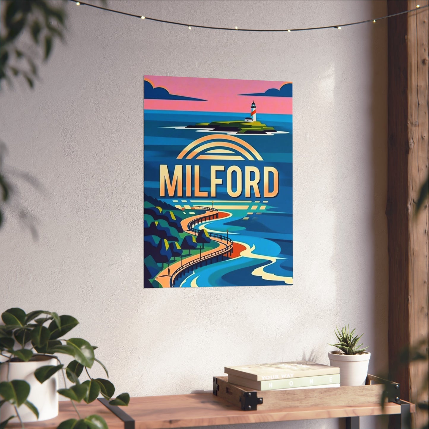 Milford Connecticut Vintage Retro Giclée Print Art Series Poster