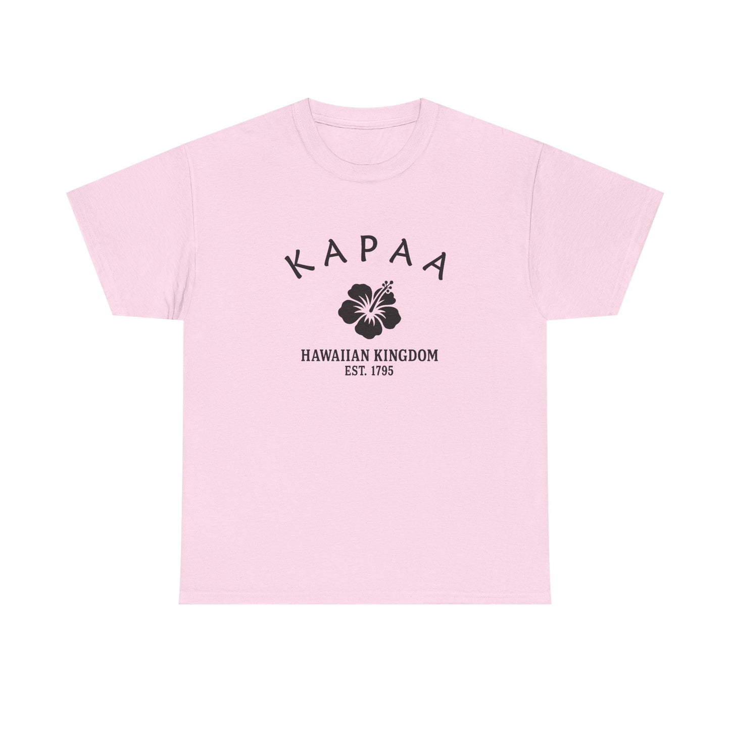 Kapaa Hawaii Vintage Retro Unisex Heavy Cotton Tee - Black Logo