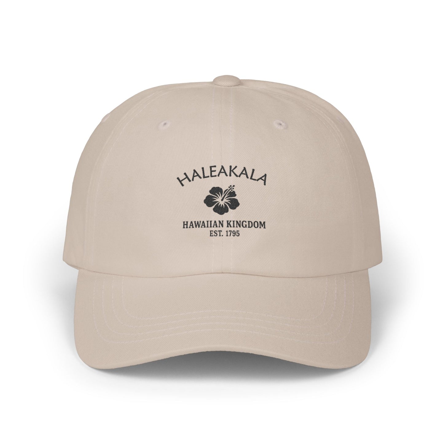 Haleakala Hawaii Classic Embroidered Cotton Cap - Black Logo