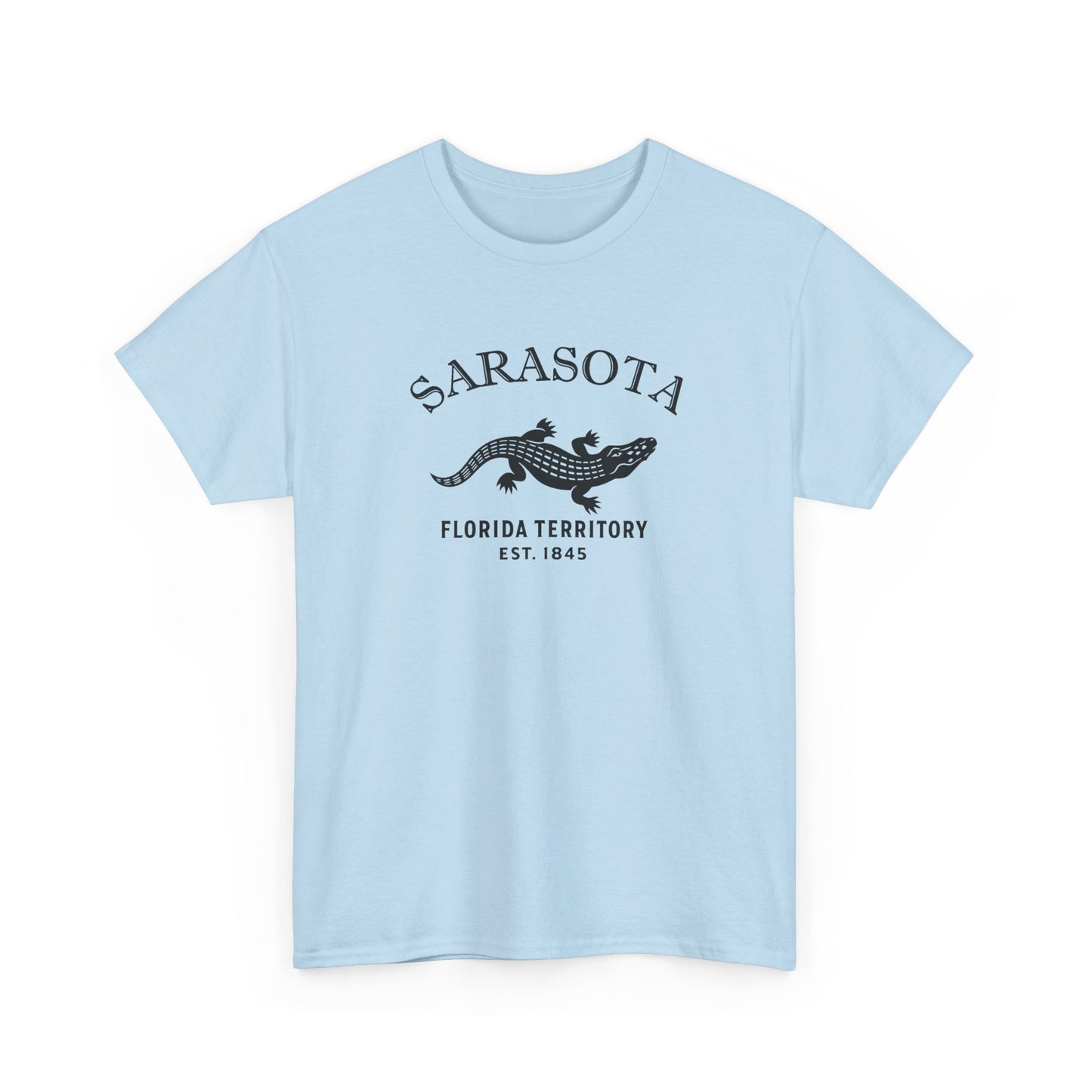 Sarasota Florida Vintage Retro Unisex Heavy Cotton Tee - Black Logo