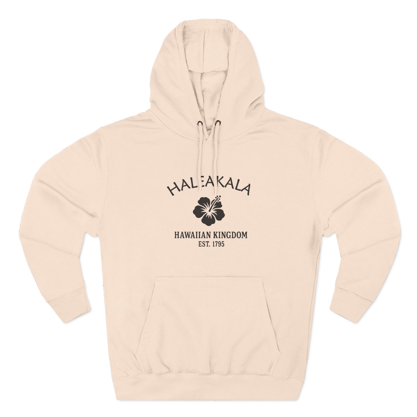 Haleakala Hawaii Vintage Retro Unisex Heavy Cotton Hoodie - Black Logo