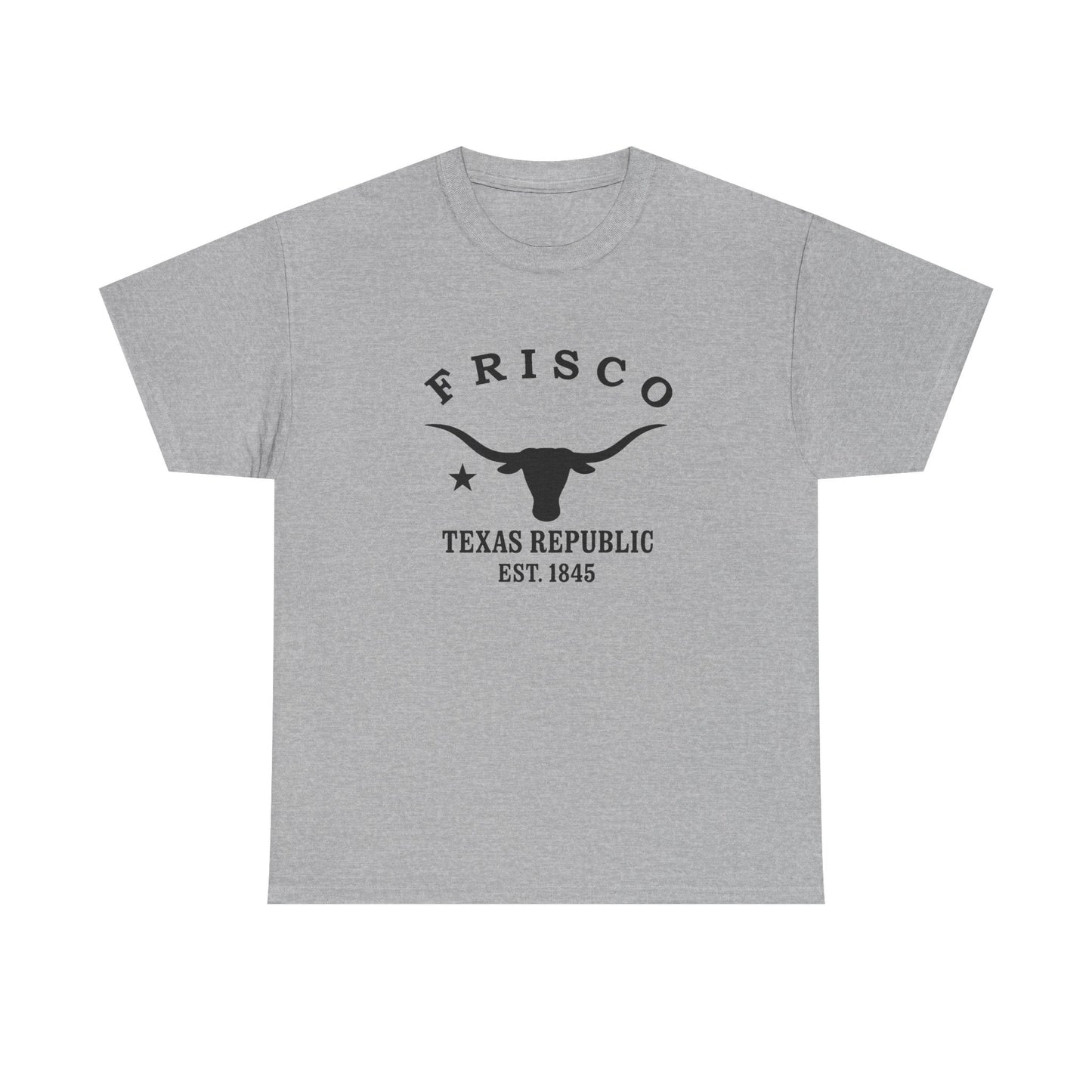 Frisco Texas Vintage Retro Unisex Heavy Cotton Tee - Black Logo