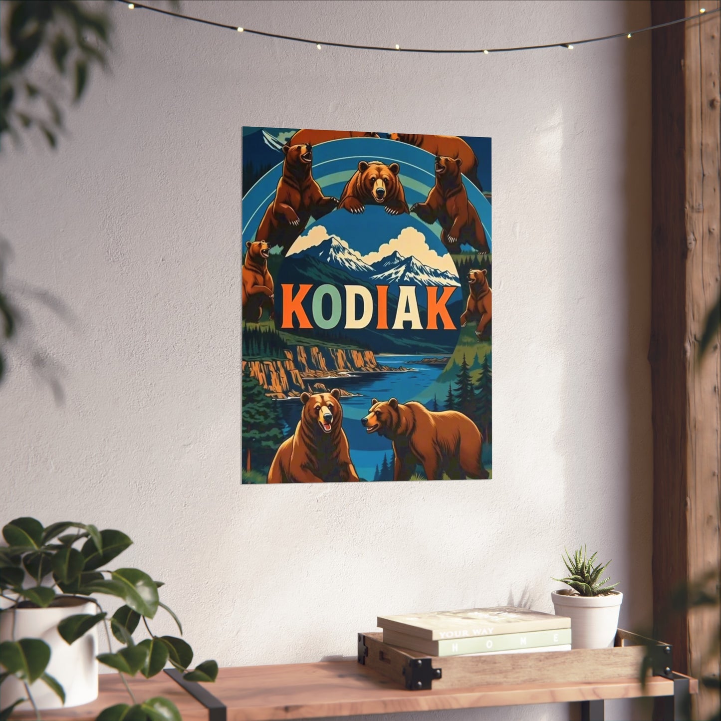 Kodiak Alaska Vintage Retro Giclée Print Art Series Poster