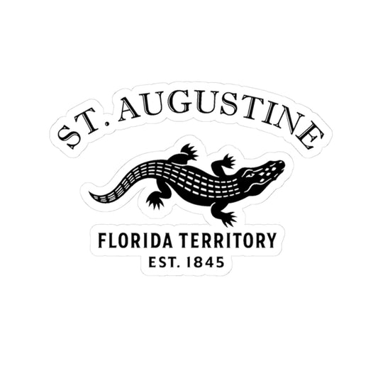 St Augustine Florida Vintage Retro Vinyl Sticker - Black Logo