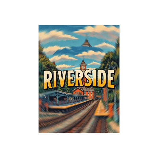Riverside Connecticut Vintage Retro Giclée Print Art Series Poster