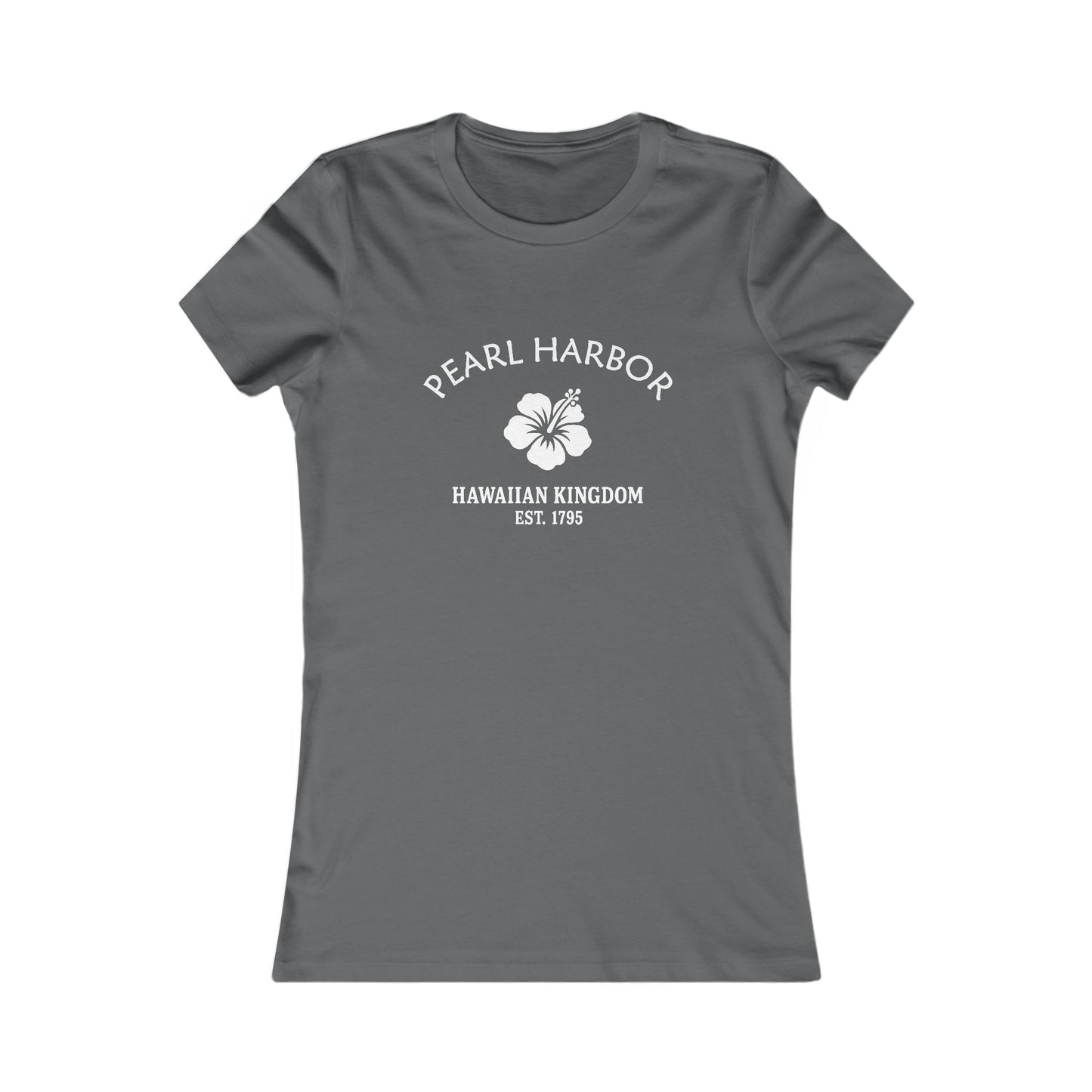 Pearl Harbor Hawaii Vintage Retro Womens Fitted Ringspun Cotton Tee - White Logo