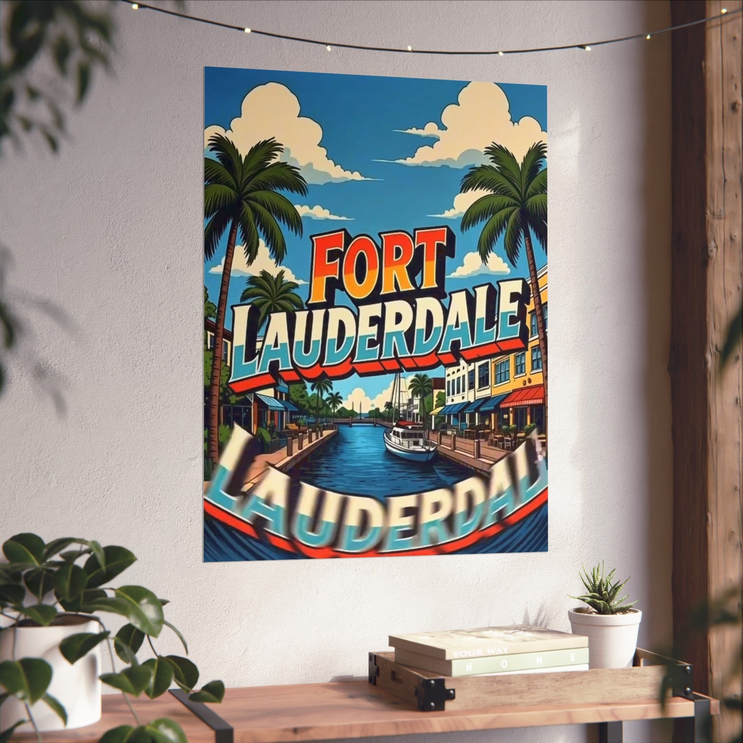 Fort Lauderdale Florida Vintage Retro Giclée Print Art Series Poster