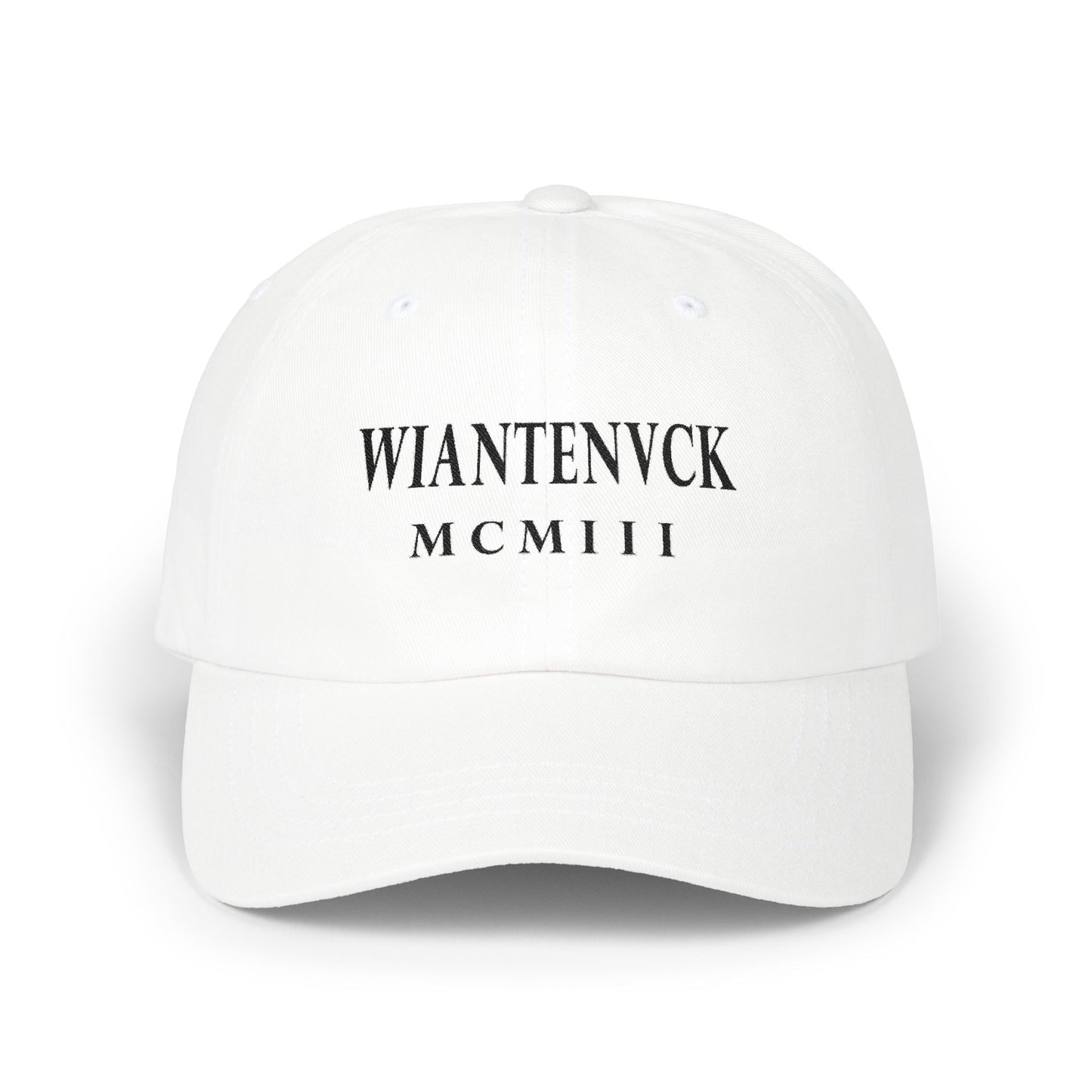 Wiantenuck Classic Embroidered Cotton Cap - Black Logo