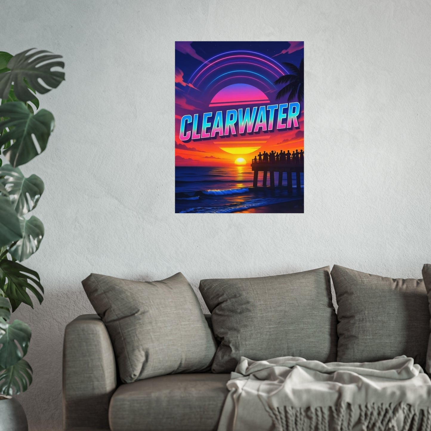 Clearwater Florida Vintage Retro Giclée Print Art Series Poster