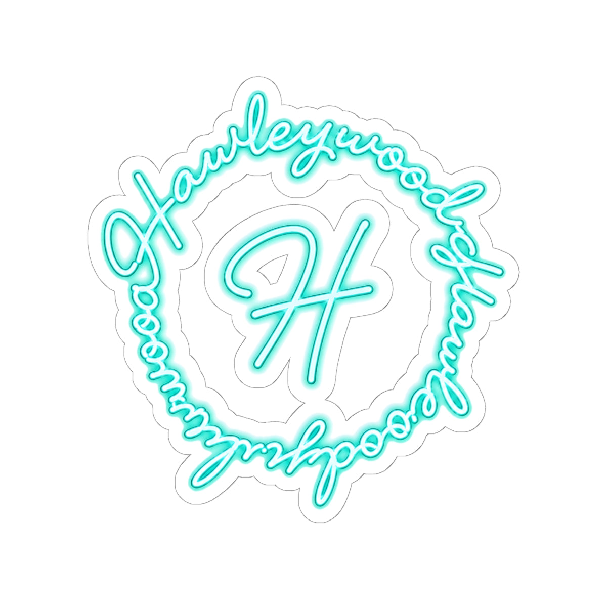 Hawleywood Vintage Retro Vinyl Sticker - Lace Logo