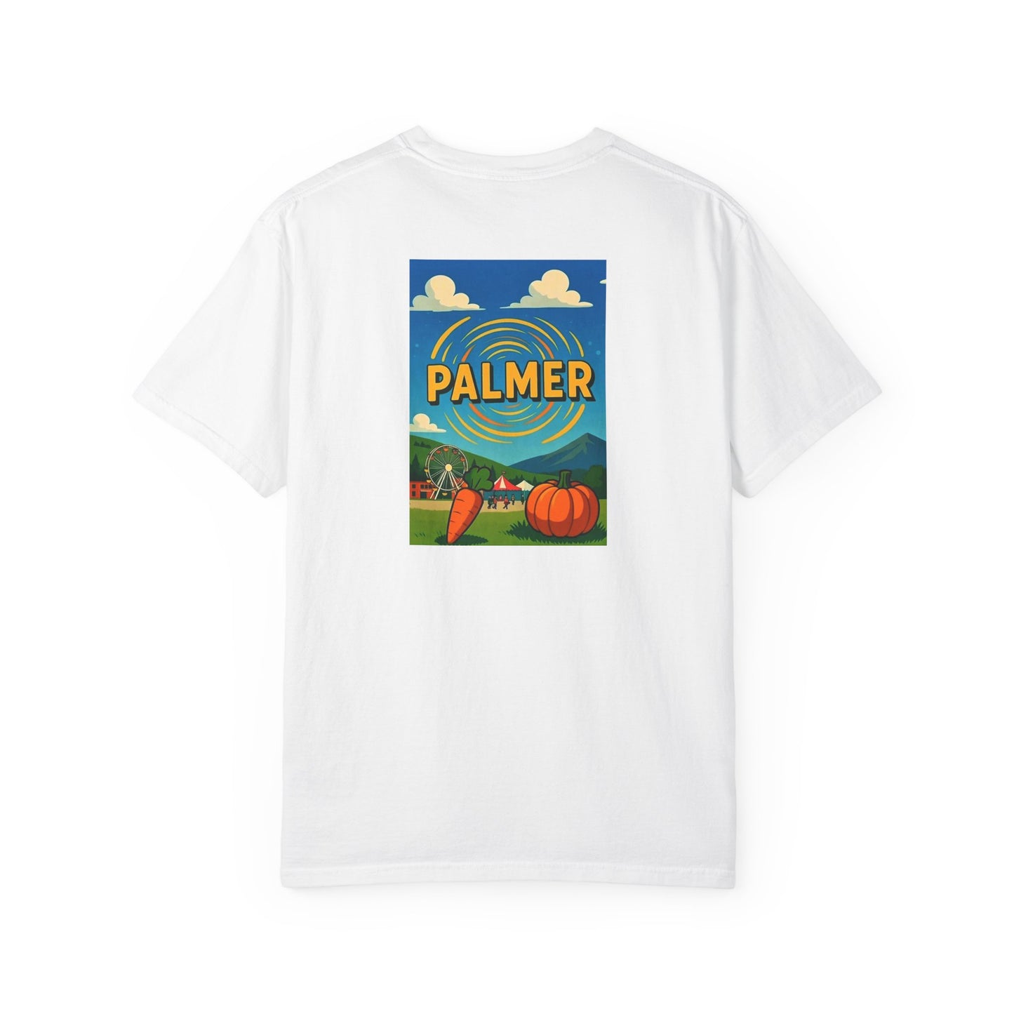 Palmer Alaska Vintage Retro Back Printed Art Series Cotton Tee - Black Logo