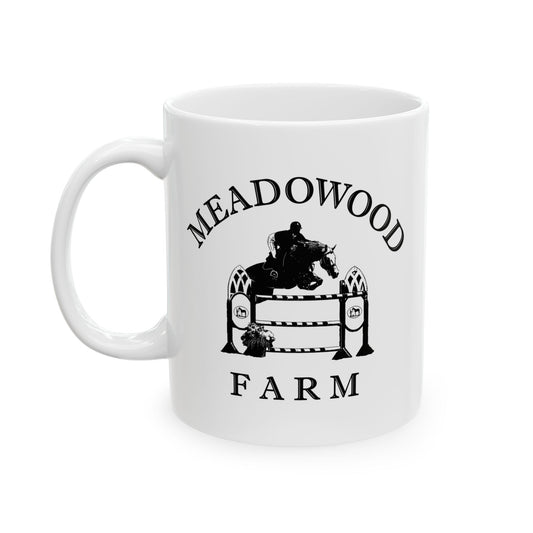 Meadowood Farm Vintage Retro Ceramic Mug - Black Logo