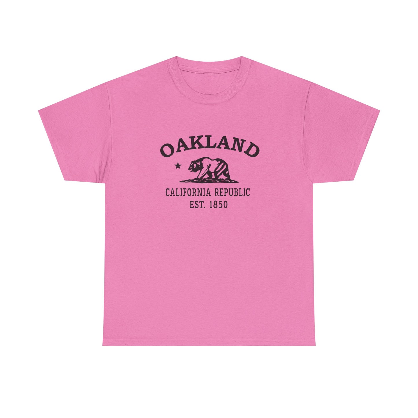 Oakland California Vintage Retro Unisex Heavy Cotton Tee - Black Logo