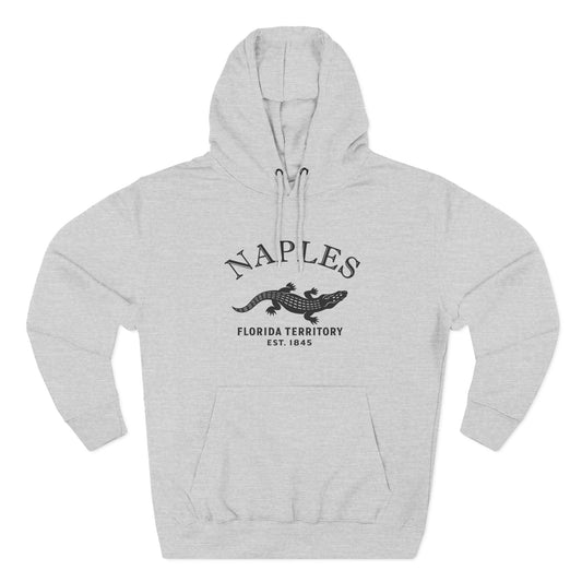 Naples Florida Vintage Retro Unisex Heavy Cotton Hoodie - Black Logo