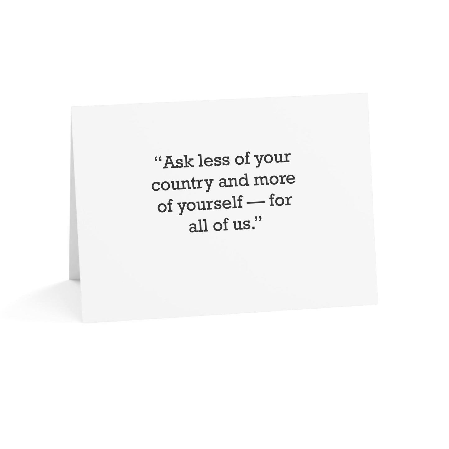 Quote 33 Ask Less Of Vintage Retro Thank You Card Set - Black Logo