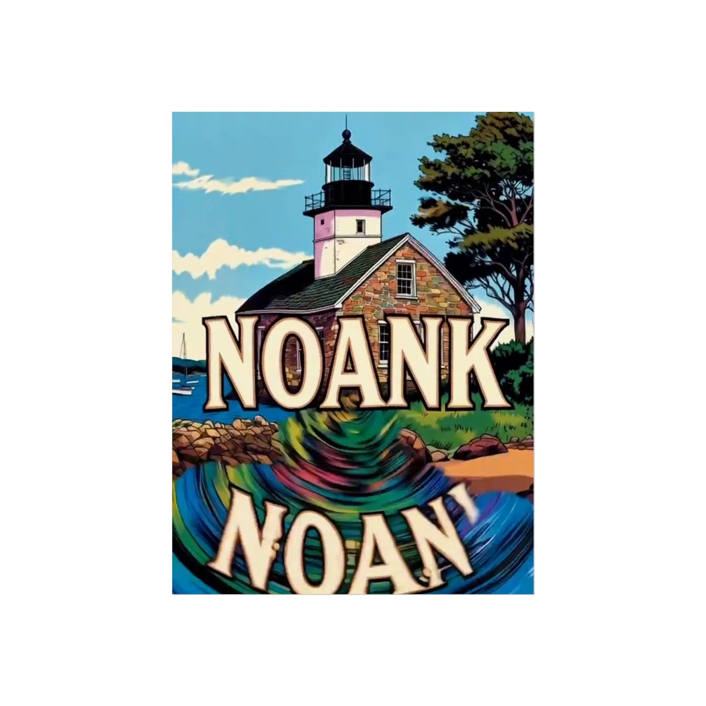 Noank Connecticut Vintage Retro Giclée Print Art Series Poster