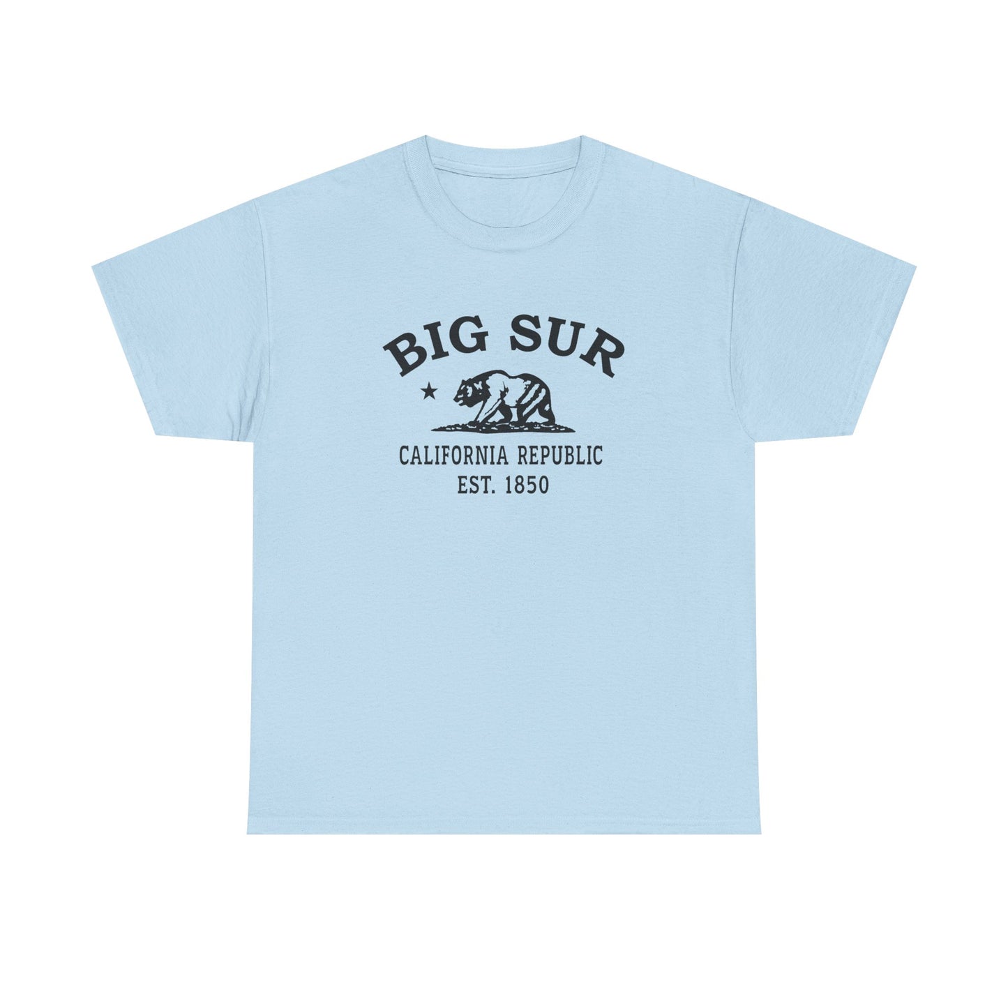 Big Sur California Vintage Retro Unisex Heavy Cotton Tee - Black Logo