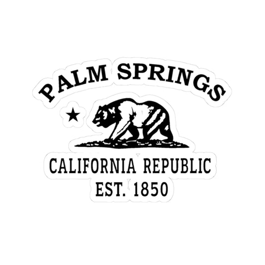 Palm Springs California Vintage Retro Vinyl Sticker - Black Logo