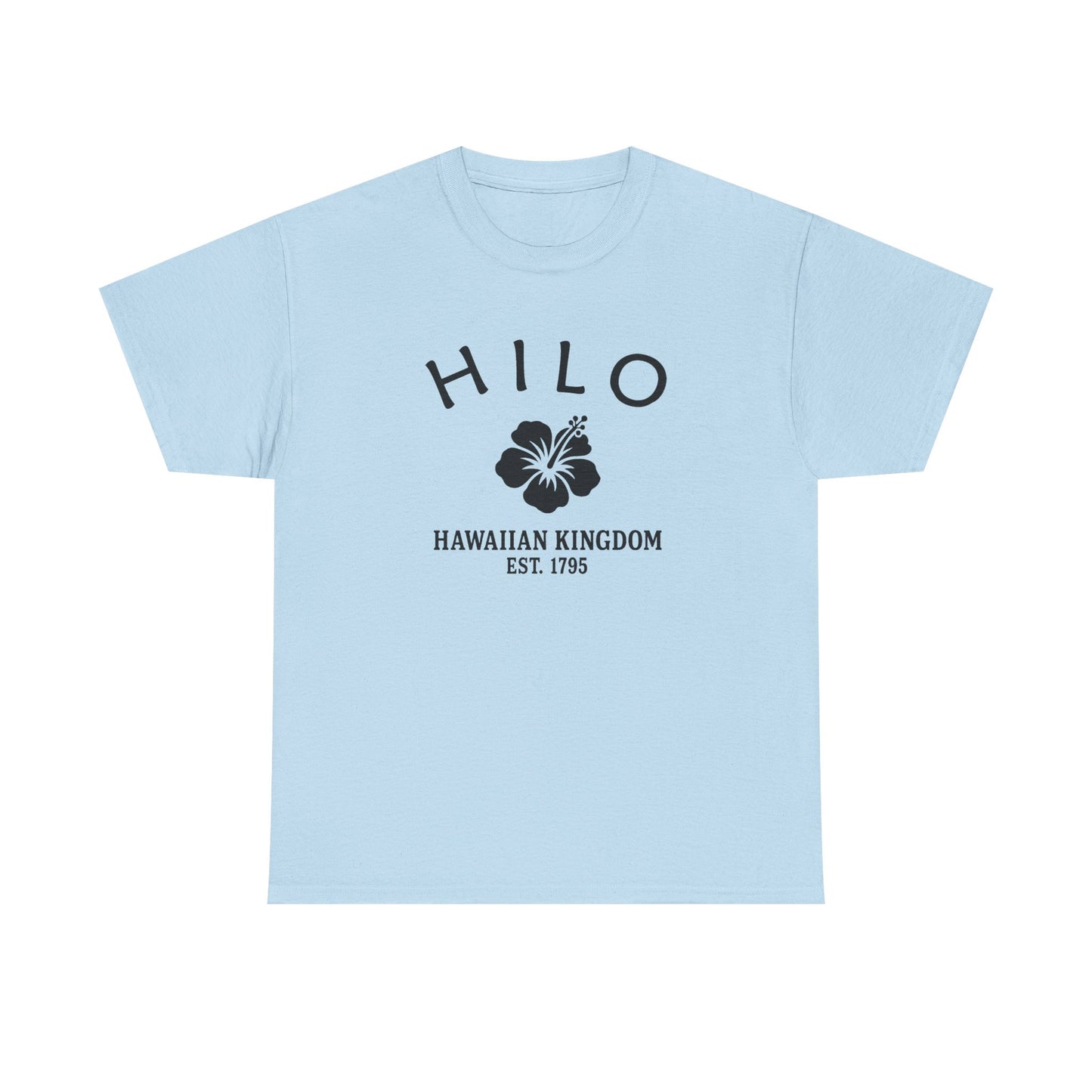 Hilo Hawaii Vintage Retro Unisex Heavy Cotton Tee - Black Logo