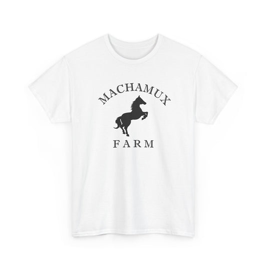Machamux Farm Vintage Retro Unisex Heavy Cotton Tee - Black Logo